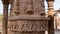 Close up of a column at qutub minar complex ruins in delhi