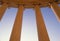 Close up of columns of U.S. Supreme Court Building