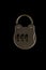 Close-up of combination lockkey, security, lock, isolated, metal, white, open, unlock, safety, secure, background, steel, safe, bl