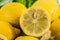 Close up composition of fresh cut lemons