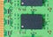 Close up of a computer ram memory circuit patterns