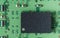 Close up of a computer ram memory circuit patterns