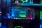 Close up of Computer RGB gaming, Illuminated by colored LED