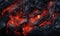 Close-up of cooled lava textures from a volcano. Created with AI