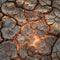 Close Up of Cracked Desert Soil. Generative AI