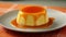 Close-up of Creme Caramel Dessert