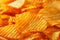 Close-up of Crispy Golden Potato Chips