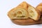 Close up croissant, French Bread on White Background
