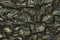 Close-up of crumpled aluminium foil background texture.