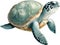 Close-up of cute cartoon Sea Turtle Icon.