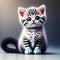 Close-up cute kittens sitting on the table,Generative AI