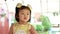 Close up of cute little Asian, Thai, baby girl, 2 years old