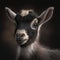 Close up of cute pygmy goat, created using generative ai technology