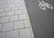 Close-Up of cycle lane on the pavement