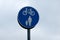 Close up of a cycle lane and pedestrians road sign