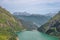 Close up of the dam of the Wasserfallboden reservoir