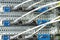 Close-up datacenter utp cableconnectors