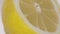Close-up of a delicious lemon rotating