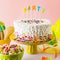 close up delicious party cake with bowl froot loop 2. High quality beautiful photo concept
