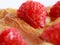 Close up delicius strawberry danish pastry