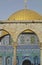 Close up of the design of the Dome of the Rock near the Western Wall