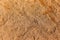 Close-up detail of a baseball stadium\'s infield clay surface.