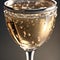 Close up of detail of champagne cup with bubbles