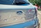 Close up detail with Ford Puma car model logo