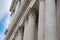 Close-up detail of ornate pillars of St Paul\'s Cethedral London