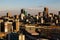 Close up detail of skyscrapers in downtown Johannesburg