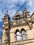 close up detail view of bradford city hall in west yorkshire a victorian gothic revival sandstone building with statues and clock