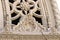 Close up of detailed carvings on the top of Spreckels Organ Pavilion at Balboa Park, San Diego, California