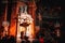 Close-up details of Altar at St. Stephen`s Basilica