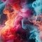 Close up of different colored smoke swirling around (tiled