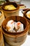 Close up Dim Sum, steamed chinese dumpling