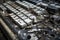 close-up of discarded computer keyboard, with keys showing signs of wear