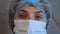 Close Up Doctor or nurse With Face Mask Preparing Surgery Intervention Medical Clinic