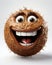 a close up of a doughnut with a big smile. generative ai