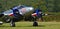 Close up of Douglas Dakota aircraft  ` Good Vibrations` 1164 aircraft on airstrip.