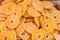 Close up of dried pineapple slices at Machane Yehuda Market, Jerusalem