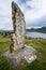 Close up of The Duirinish stone in Dunvegan