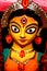 A close up of Durga idol.