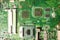 Close-up of electronic circuit board.