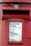 Close up on an English mailbox