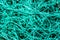 Close up of entangled turquoise nets
