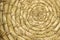 Close-up of Esparto round grass rug, natural fiber background