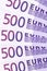 Close-up of a euro banknote