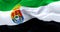Close-up of the Extremadura flag waving