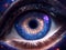 Close Up of Eye of the Universe, Mystical Eye, All Seeing Eye AI Generated