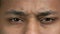 Close up eyes of asian man.